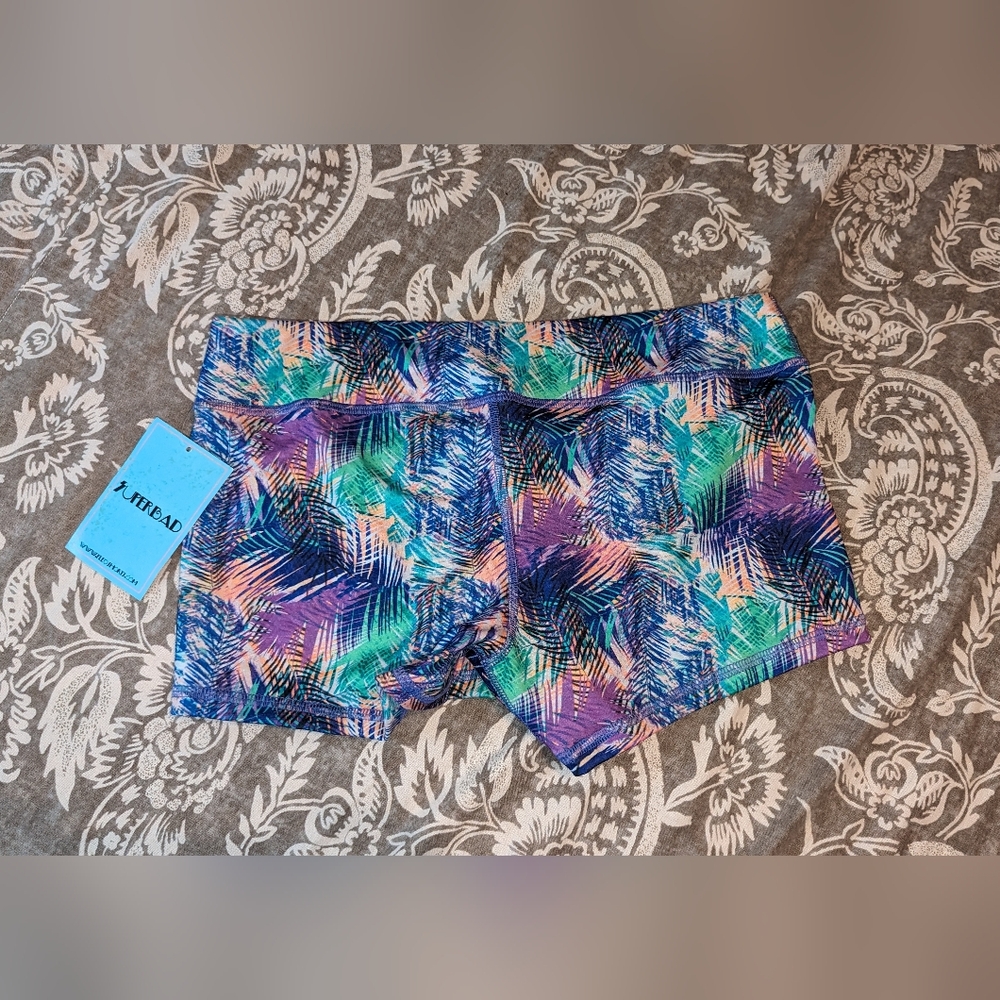 Fleo Superbad Tropical Palm Leaves Shorts - Large - NWT - Picture 2 of 3